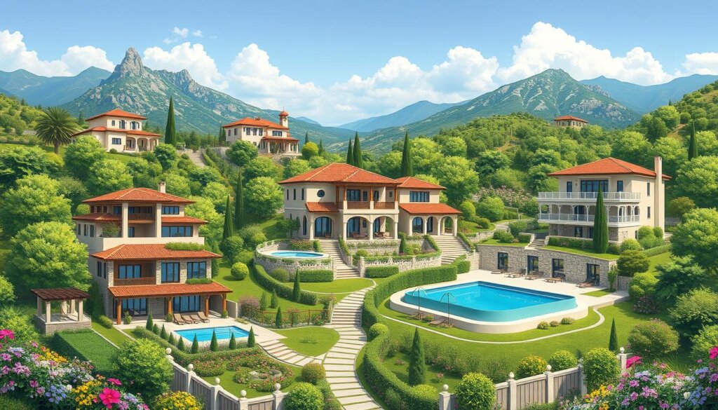 Image of various villas in Turkey
