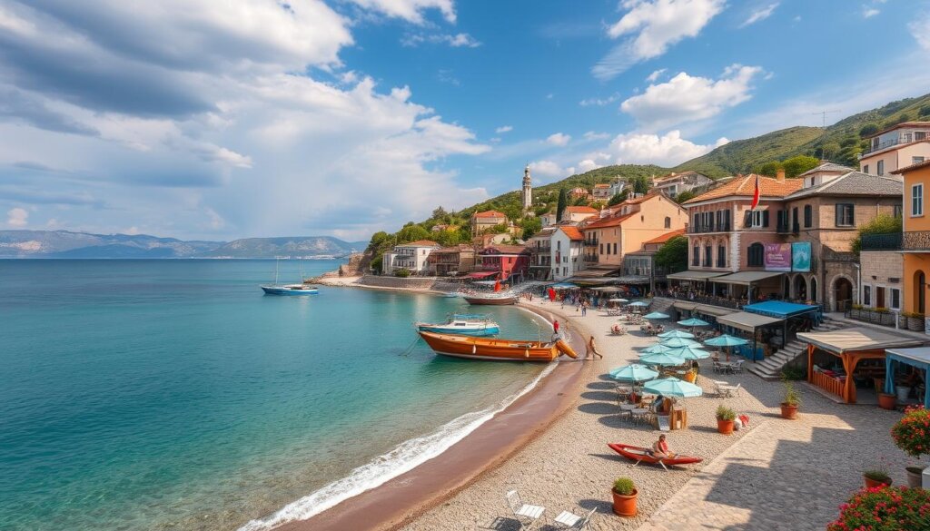Image of Kas, Turkey, showcasing its beautiful beaches and vibrant town centre