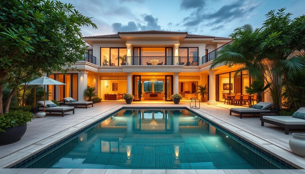 Image of a luxury villa with a private pool