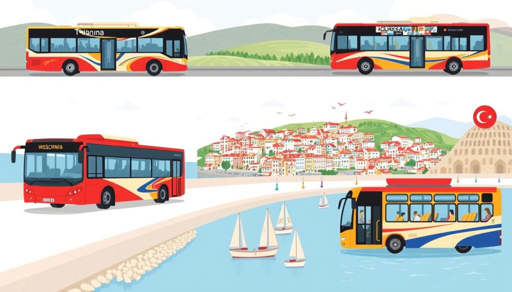 Image of public transportation in Kas, Turkey