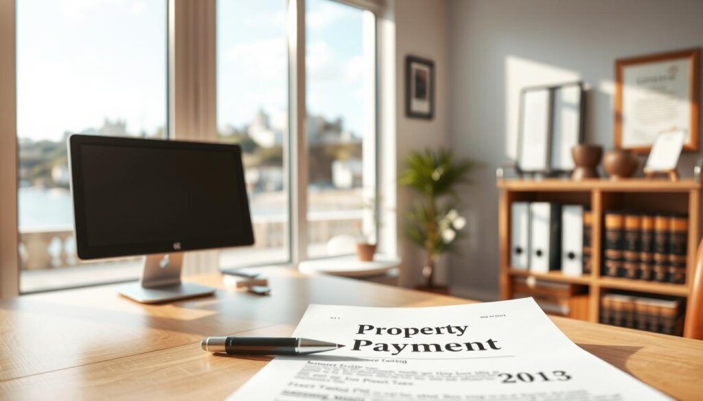 Payment processes property taxes