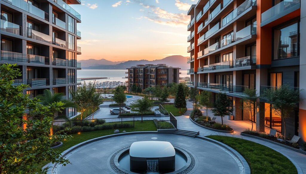 modern apartment complex facilities in Mersin