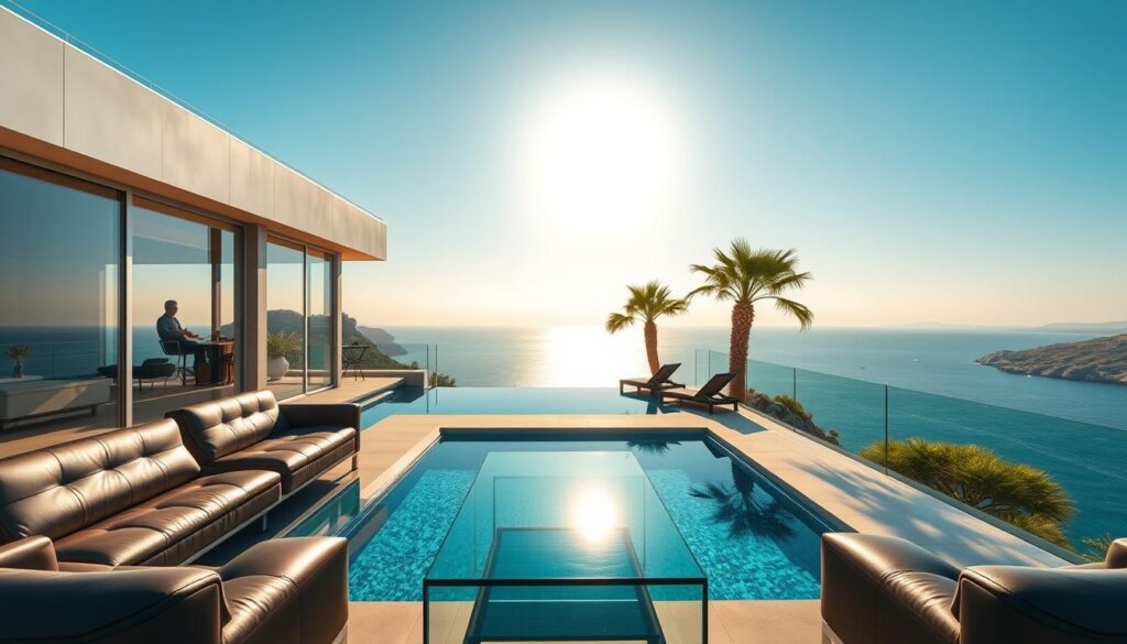sea view properties with modern furnishings