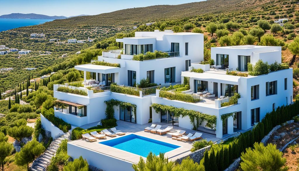 fritliggende villaer Bodrum Ortakent