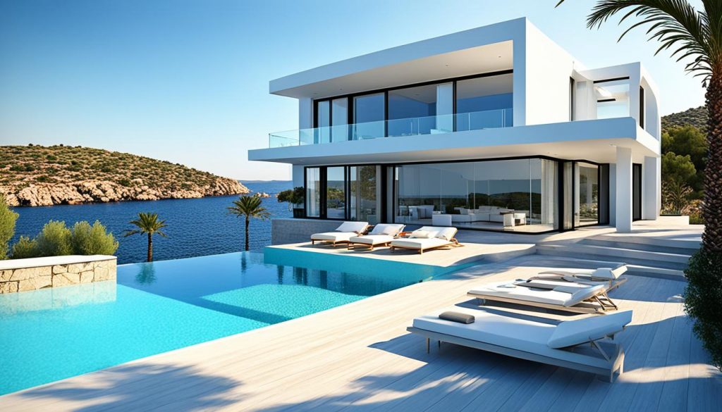 lyxiga strandnära villor Bodrum